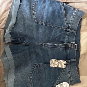 Nanette Lepore Dark Blue Denim Shorts size 14